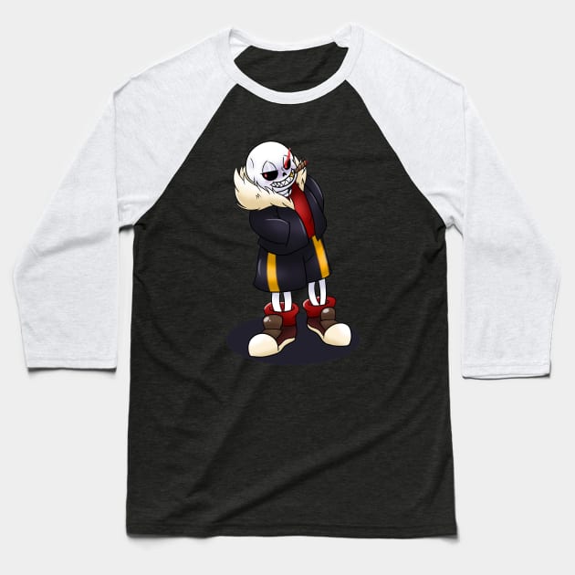 Underfell Sans Baseball T-Shirt by HoneyHeartStudios